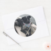 Azul First Mate Runder Aufkleber (Umschlag)