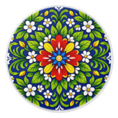 Azul Flor Klassisch Keramikknauf (Vorderseite)