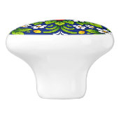 Azul Flor Klassisch Keramikknauf (Seitenansicht)