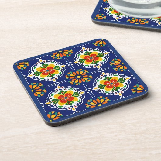 Azul Flor Mosaik Getränkeuntersetzer (Linke Seite)