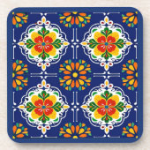 Azul Flor Mosaik Getränkeuntersetzer (Vorderseite)