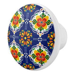 Azul Flor Mosaik Keramikknauf