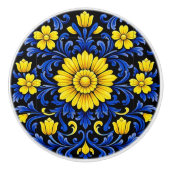 Azul Flor Noite Keramikknauf (Vorderseite)