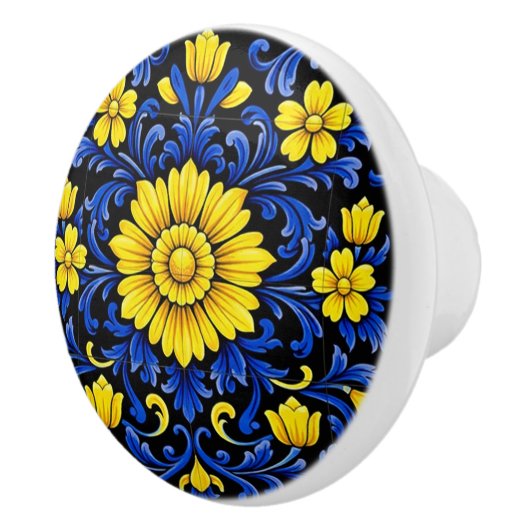 Azul Flor Noite Keramikknauf (Rechts)