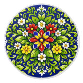 Azul Flor Radiante Keramikknauf (Vorderseite)