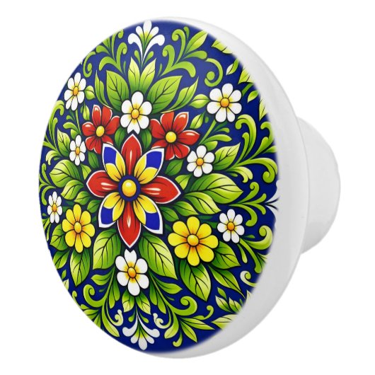 Azul Flor Radiante Keramikknauf (Rechts)
