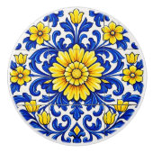 Azul Flor Solene Keramikknauf (Vorderseite)