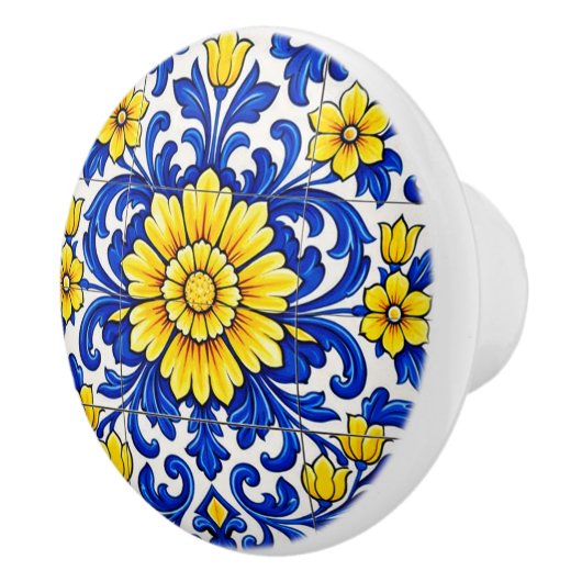 Azul Flor Solene Keramikknauf (Rechts)