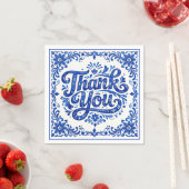 Azul & Limone Dankeschön-Hochzeitsserviette Serviette (Beispiel)