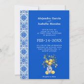  💙🍋Azul & Limone Romance [blau] Einladung (Vorderseite)