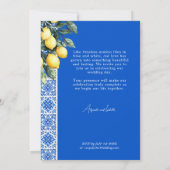  💙🍋Azul & Limone Romance [blau] Einladung (Rückseite)