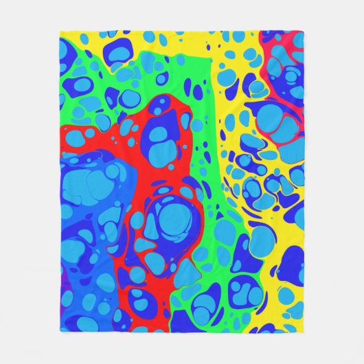 Azul - Modernes, abstraktes Design Fleecedecke (Vorderseite)