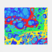 Azul - Modernes, abstraktes Design Fleecedecke (Vorderseite (Horizontal))