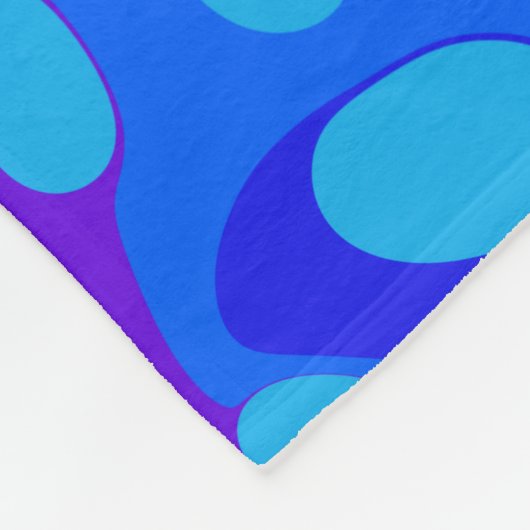 Azul - Modernes, abstraktes Design Fleecedecke (Ecke)