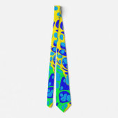 Azul - Modernes, abstraktes Design Krawatte (Rückseite)