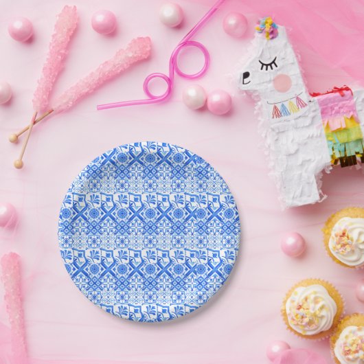 Azul Pattern Pappteller (Party)