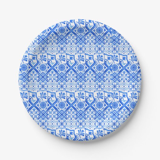 Azul Pattern Pappteller (Vorderseite)
