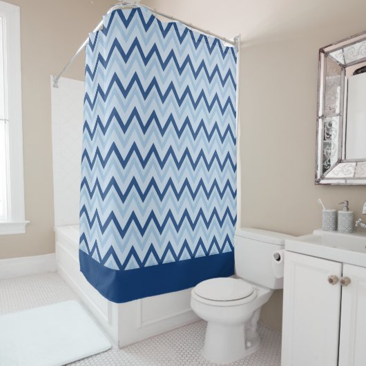 Azul Sapphire Chevron Duschvorhang (Beispiel)