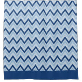 Azul Sapphire Chevron Duschvorhang (Vorderseite)