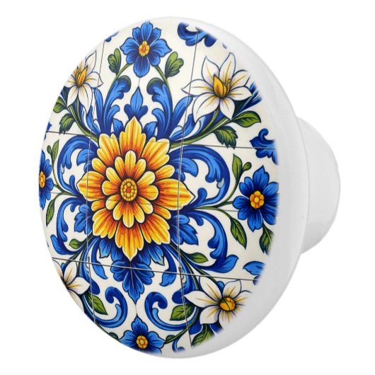 Azul Sol Flor Keramikknauf (Rechts)