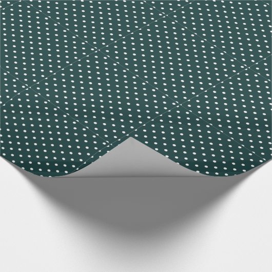 Azul-Verde-Polka-Punkte Geschenkpapier (Ecke)