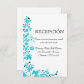 Azul Y Blanco Tarjeta de Rezeption (Vorne/Hinten)