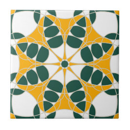 Azulejo Amarillo y Verde Fliese