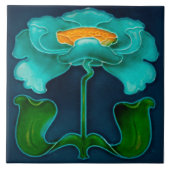 Azulejo Art Nouveau Ceramic Fireplace Wall tile Fliese (Vorderseite)