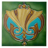 Azulejo Art Nouveau Ceramic tile Fliese (Vorderseite)