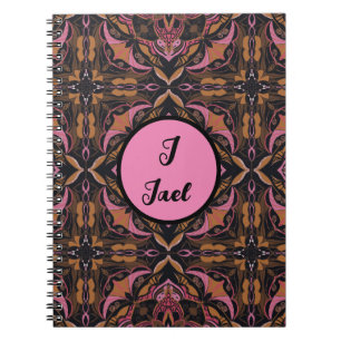 Azulejo Black und Pink Spanisch Notizblock