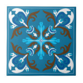 Azulejo, blau, braun und weiß fliese (Vorderseite)