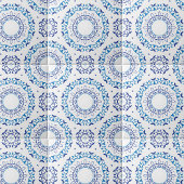 Azulejo (Blau und Weiß des Mittelmeers) Fliese