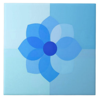 Azulejo Blauer Mittelmeerraum Moderne Blume Fliese