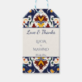 Azulejo Blauer Mittelmeertraum Geschenkanhänger (Vorderseite)