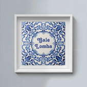 Azulejo Blue Custom House Name Plate Plaque Sign Fliese