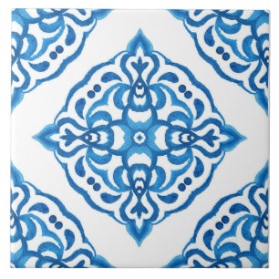 Azulejo Blue Damask Fliese