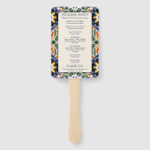 Azulejo blue Talavera Fächer (Rückseite)