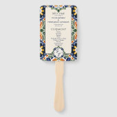 Azulejo blue Talavera Fächer (Vorderseite)