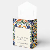 Azulejo blue Talavera Vintage mexikanische Hochzei Geschenkschachtel (Geöffnet)