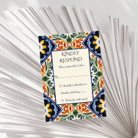 Azulejo blue Talavera Vintage mexikanische Hochzei