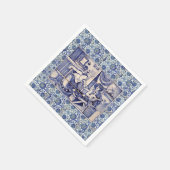 Azulejo Blue Tile Cocktail Napkins Serviette (Ecke)