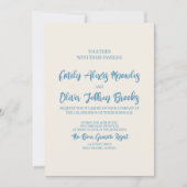 Azulejo Blue Wedding Einladung (Vorderseite)