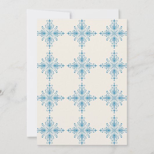 Azulejo Blue Wedding Einladung (Rückseite)