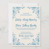 Azulejo Blue Wedding Einladung (Vorderseite)