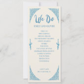Azulejo Blue Wedding Program (Vorderseite)