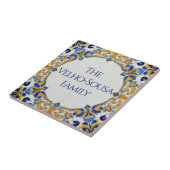 Azulejo Bunte Namensschild-Plakette  Fliese (Seite)