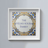 Azulejo Bunte Namensschild-Plakette  Fliese