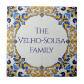 Azulejo Bunte Namensschild Plakette Schild Fliese (Vorderseite)