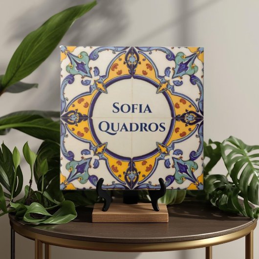 Azulejo Bunte Namensschild-Plakette Schild Fliese