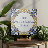 Azulejo Bunte Namensschild Plakette Schild Fliese